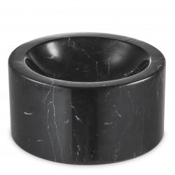 Honed black marble